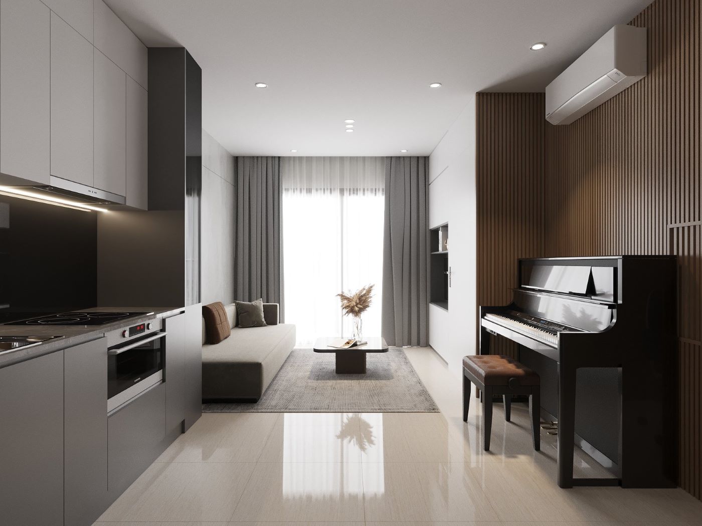 Gói thiết kế Căn hộ 1 PN phong cách Modern